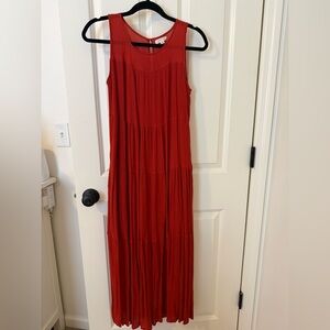 Max Studio Burnt Orange Tiered Dress